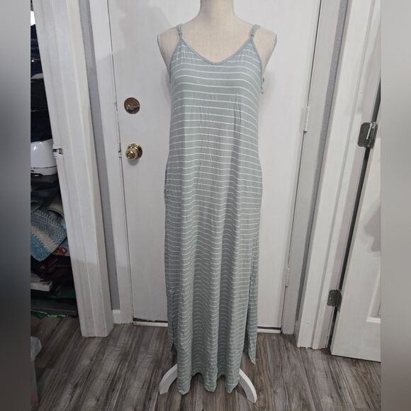 Wishlist striped maxi dress sleeveless pockets size small - Picture 5 of 13
